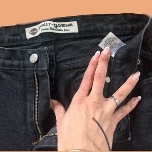 Harley-Davidson Women's Black High-Rise Denim Jeans